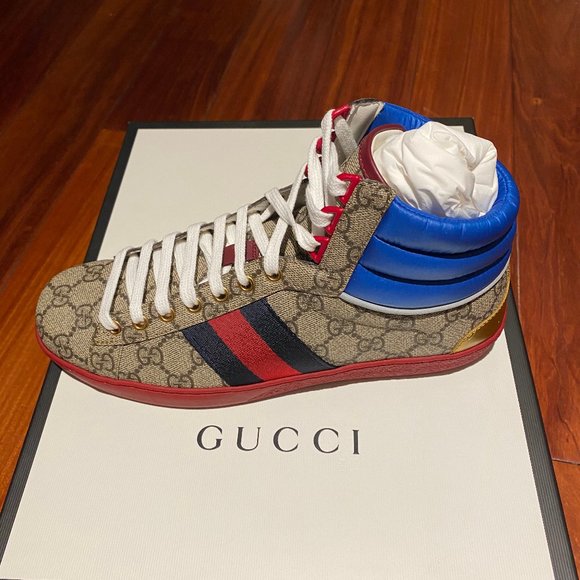 gucci gg supreme high top sneakers